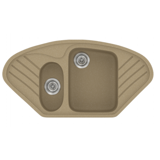 Ένθετος Νεροχύτης Γρανιτένιος Συνθετικός Sanitec 302 Classic 96x51cm Metallic Coffee